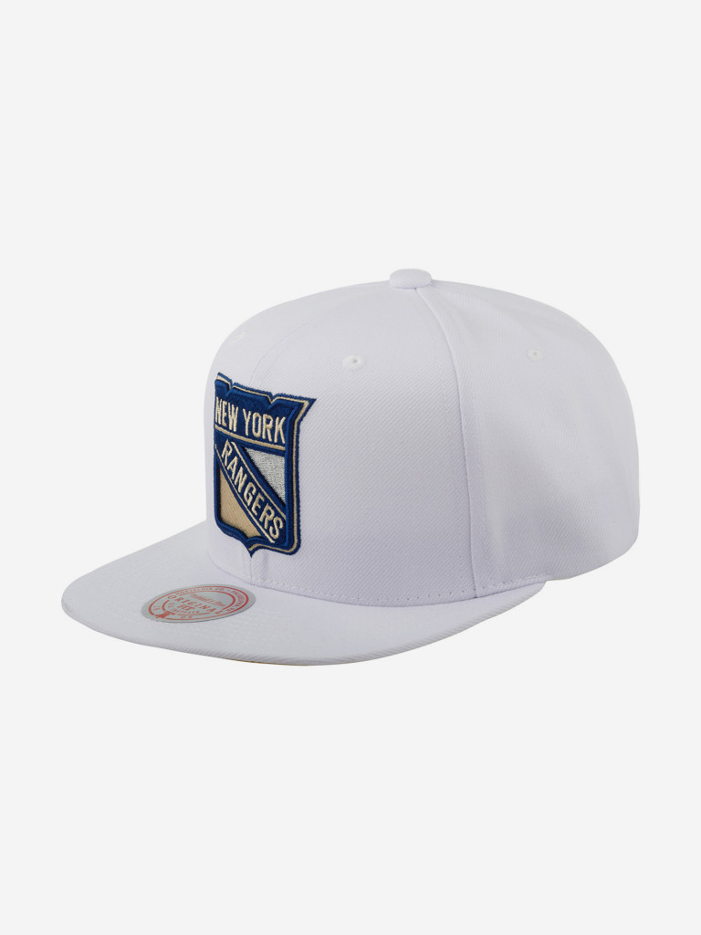 Бейсболка с прямым козырьком MITCHELL NESS HHSS5744-NYAYYPPPWHIT New York Rangers NHL