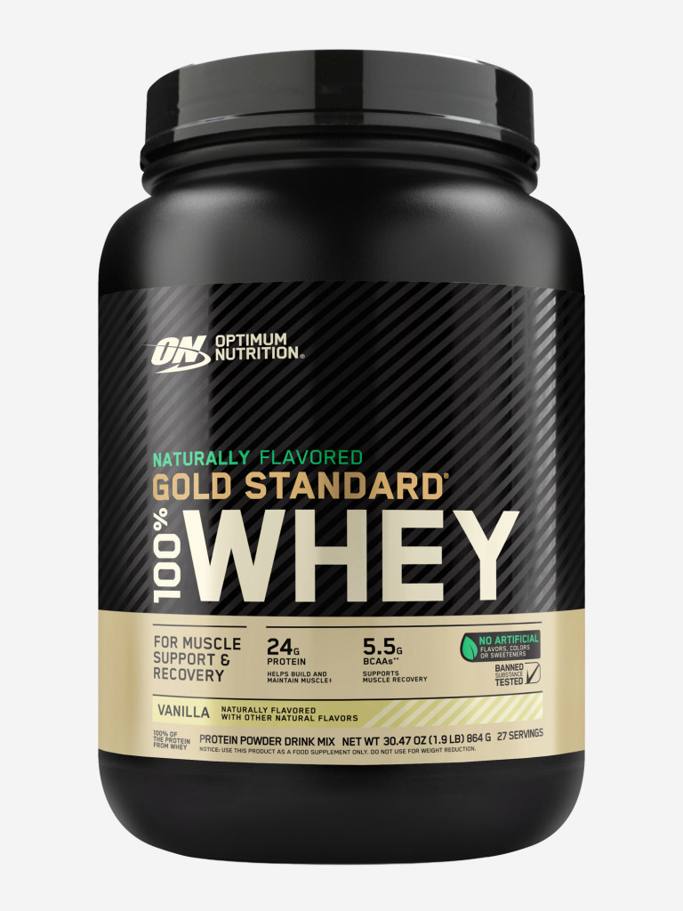 Протеин Naturally Flavored Optimum Nutrition Gold Standard Whey, 861 г, Ваниль