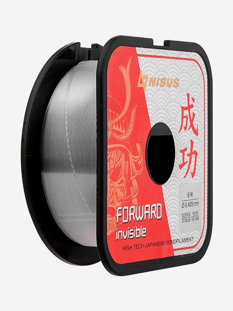 Леска для рыбалки Nisus FORWARD Invisible Nylon 0,405мм, 100м, 12,3кг, прозрачный