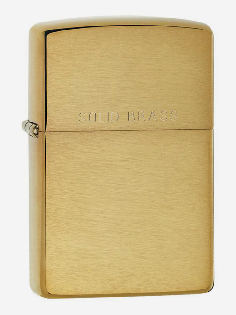 Зажигалка бензиновая ZIPPO 204 Classic Brushed Solid Brass