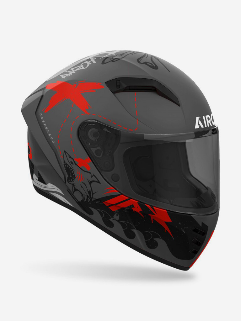 Мотошлем Интеграл Airoh CONNOR DESPERADO Orange Matt