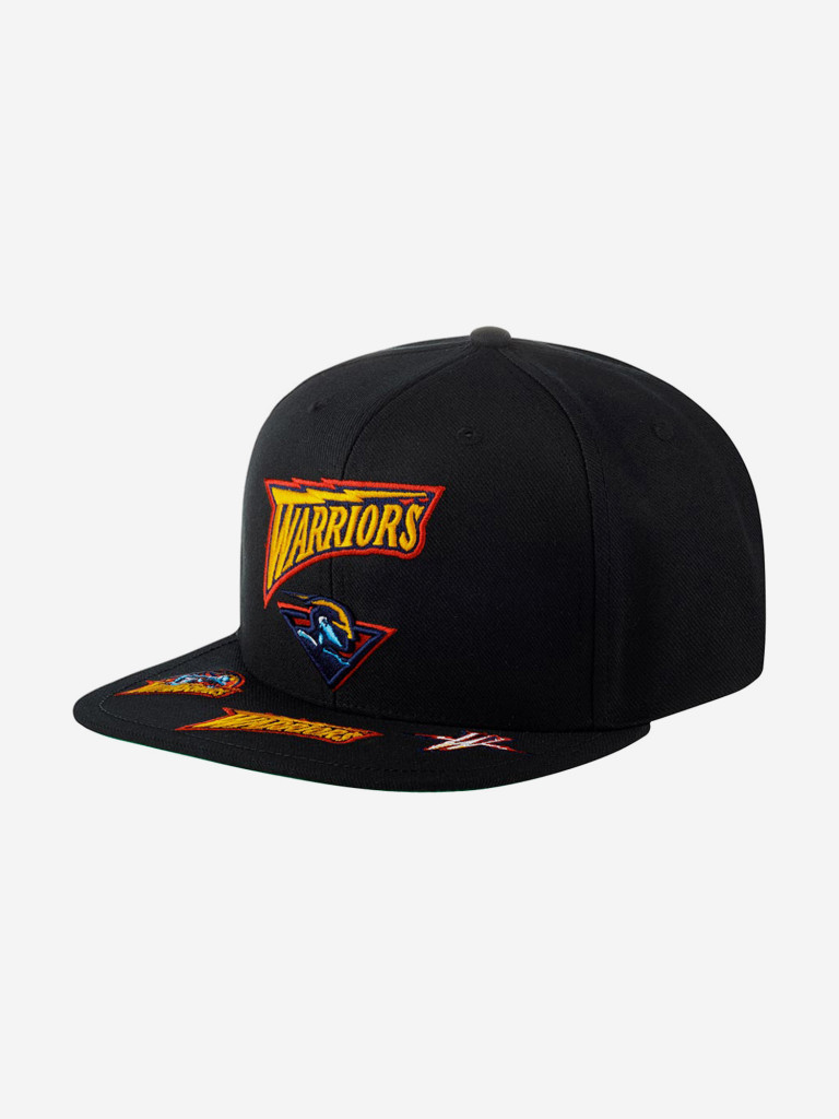 Бейсболка с прямым козырьком MITCHELL NESS HHSS2997-GSWYYPPPBLCK Golden State Warriors NBA (черный)