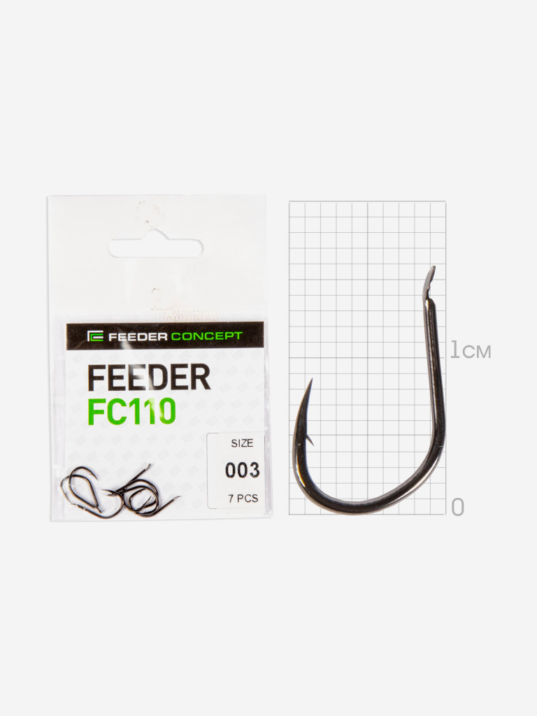 Крючки рыболовные Feeder Concept FC110 рыболовные №003 для фидера и поплавочной ловли, набор 35 штук