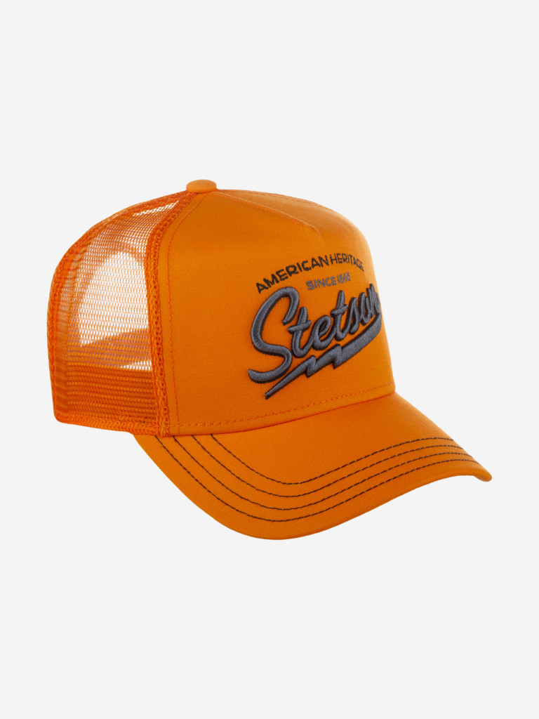 Бейсболка с сеточкой STETSON 7751171 TRUCKER CAP AMERICAN HERITAGE CLASSIC (оранжевый)
