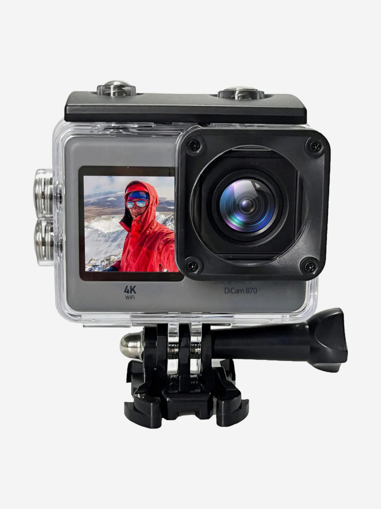 Экшн-камера Digma DiCam 870 4K, WiFi, серый, dc870