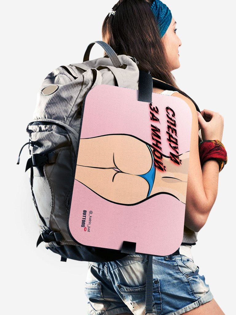 Сидушка туристическая прямоугольная с рисунком