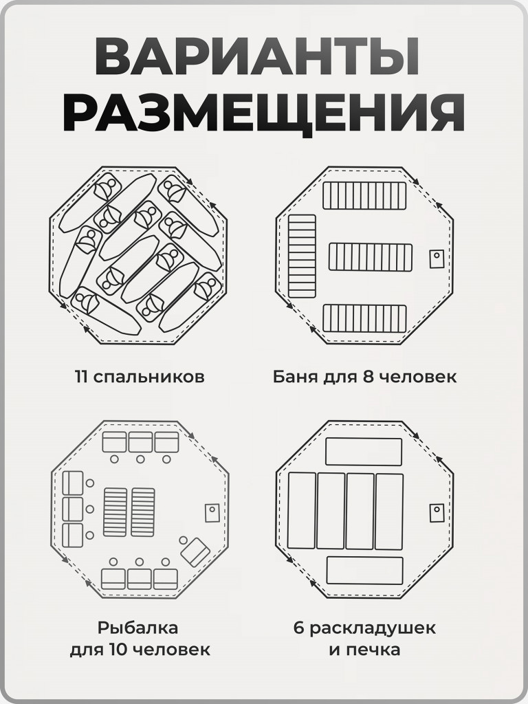 Большая палатка УП-5 Берег, Камыш, двухслойная, в чехле