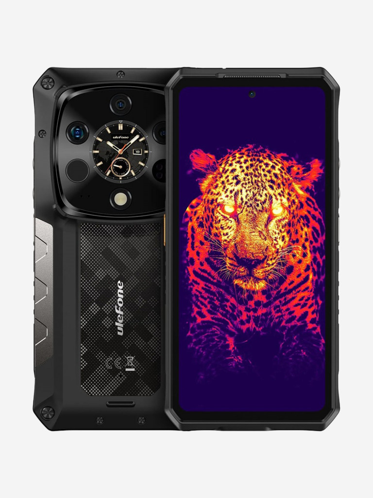Смартфон Ulefone Armor 28 Ultra TH 16+1TB Black, 6.67”, AMOLED, FHD+,1.04”, 340x340, MTK9300+, And15, 50+50+64+ThermoVue T2, 50, 10600mAh,5G, uSmart