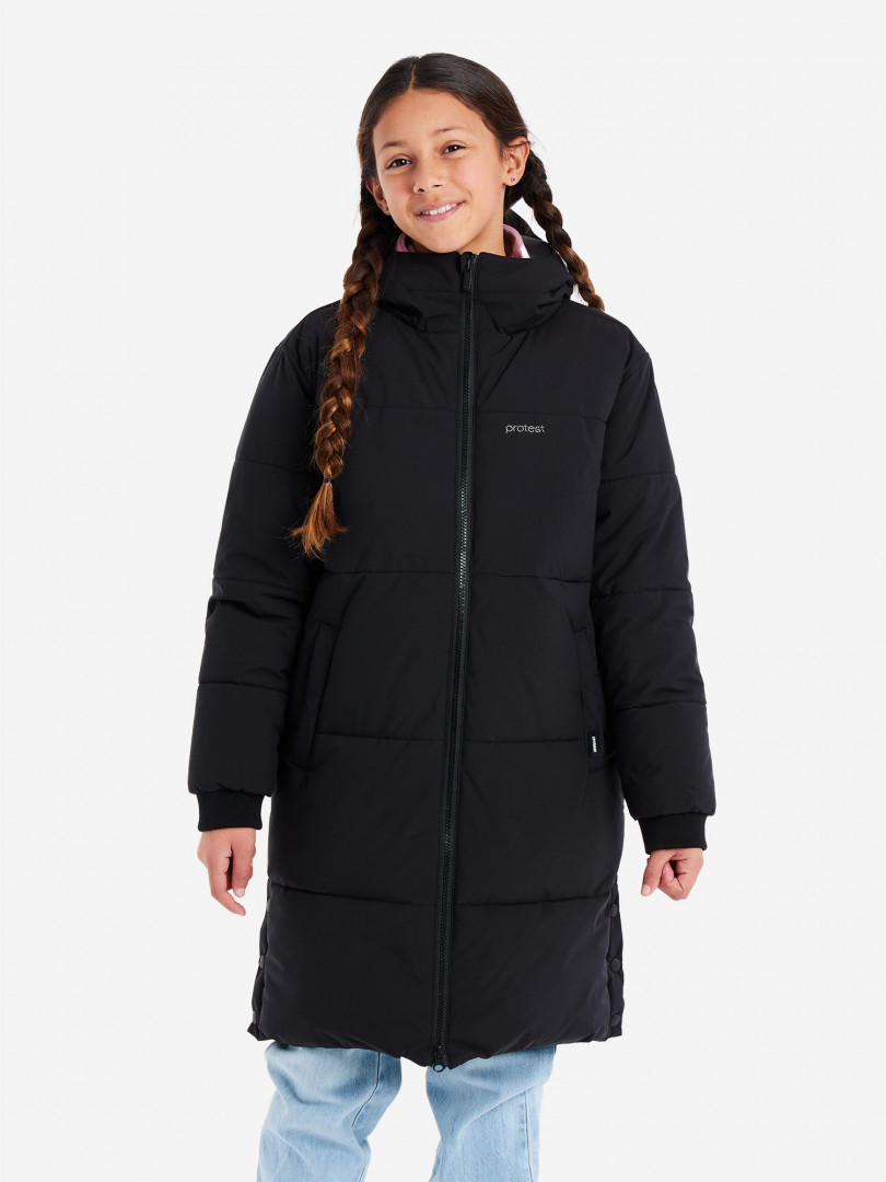 фото Куртка утепленная для девочек protest, черный