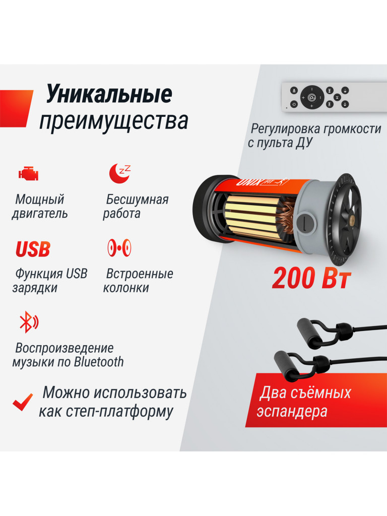 Виброплатформа UNIX Fit Edge 2D серый
