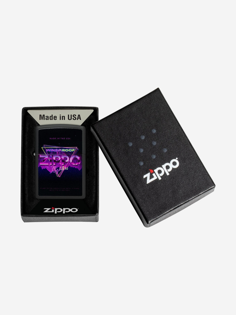 Зажигалка бензиновая ветроустойчивая Zippo Sign Design Black Matte