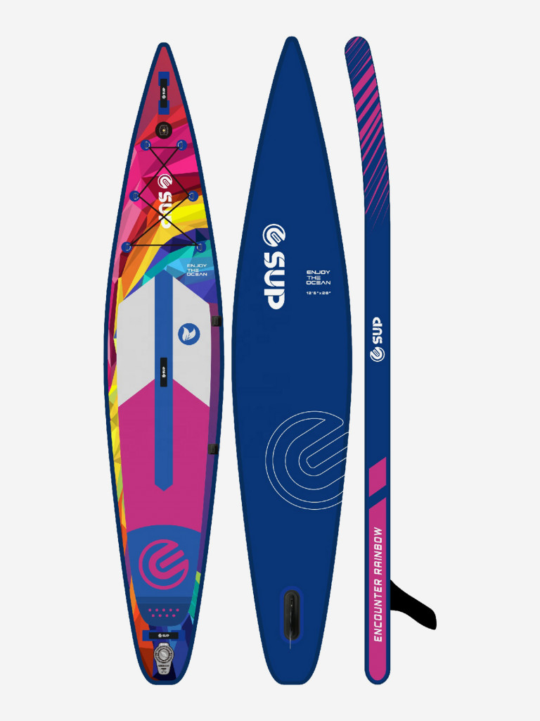 Надувной SUP-борд E-SUP ENCOUNTER RAINBOW, 12'6" 384*71*15 см сапборд