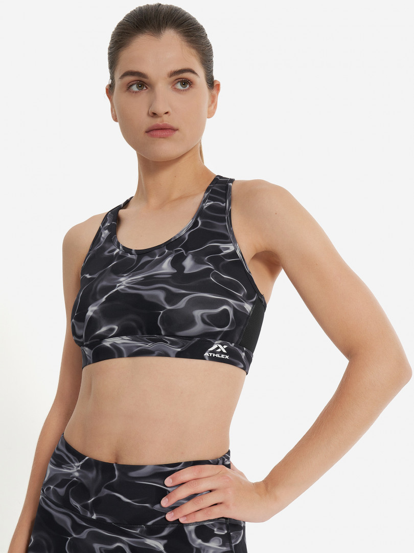 фото Спортивный топ бра athlex, черный