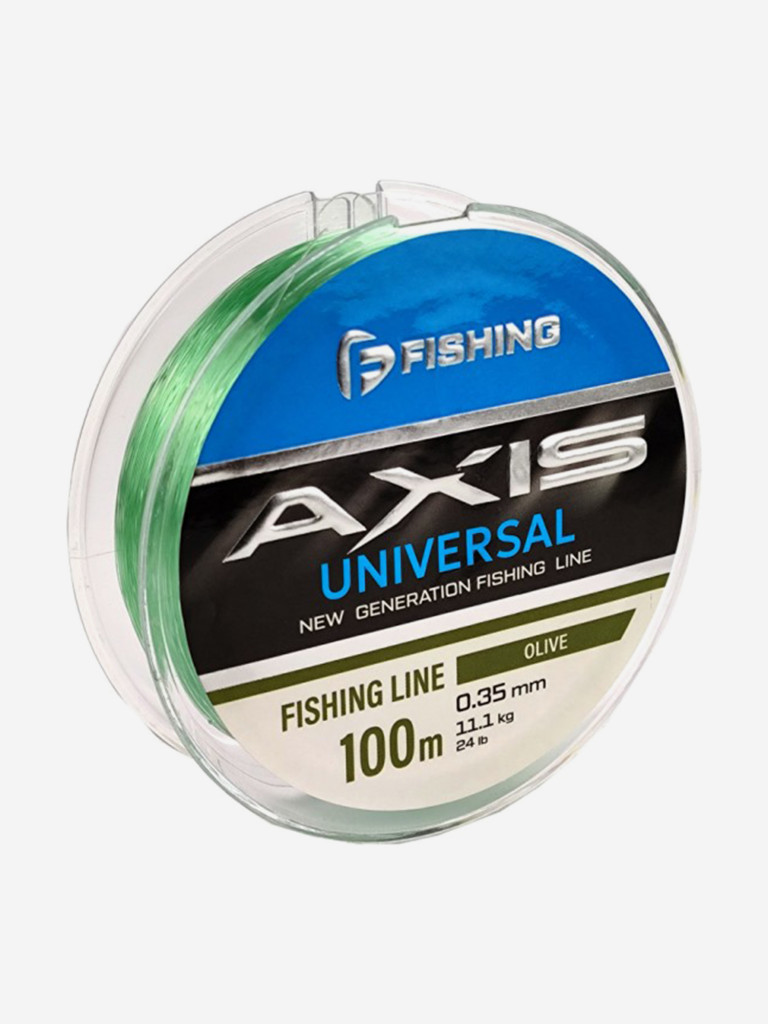 Леска F-FISHING Axis Universal Line Olive 100м 0,35мм 11,1кг/24lb