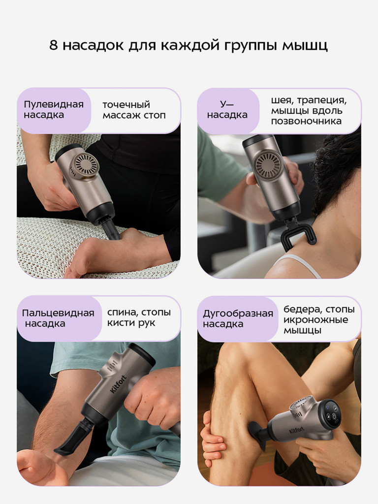 Перкуссионный массажер Kitfort КТ-5931
