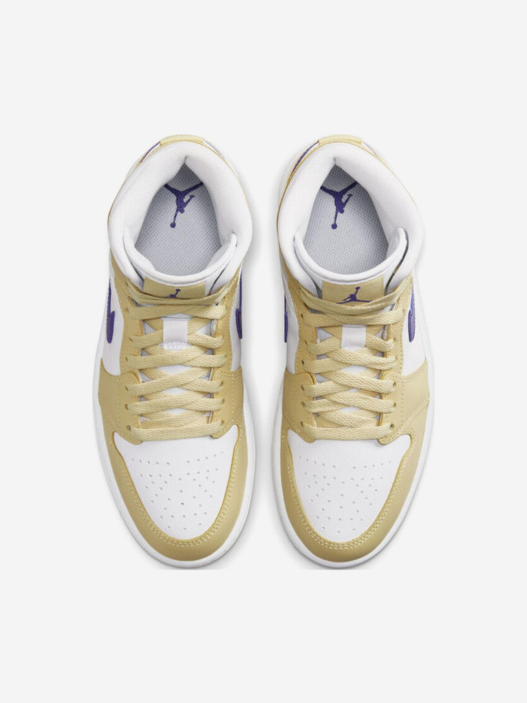 Кеды женские Jordan 1 Mid Lemon Wash