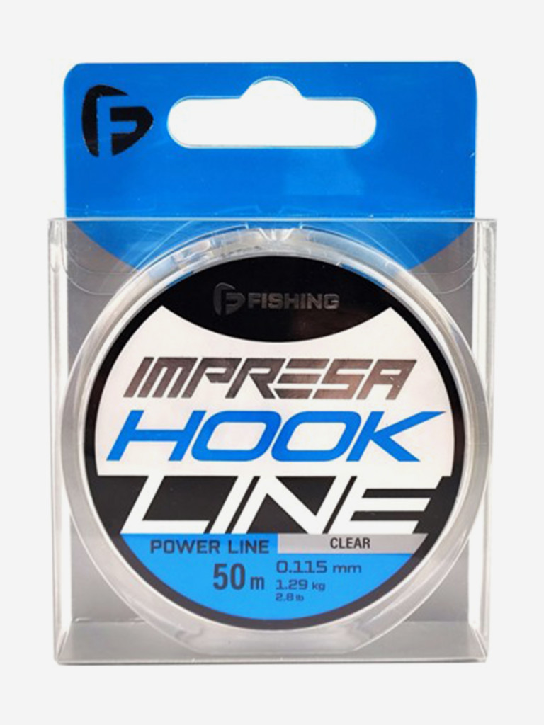 Леска F-FISHING Impresa Hook Line Clear 50м 0,115мм 1,29кг/2,8lb