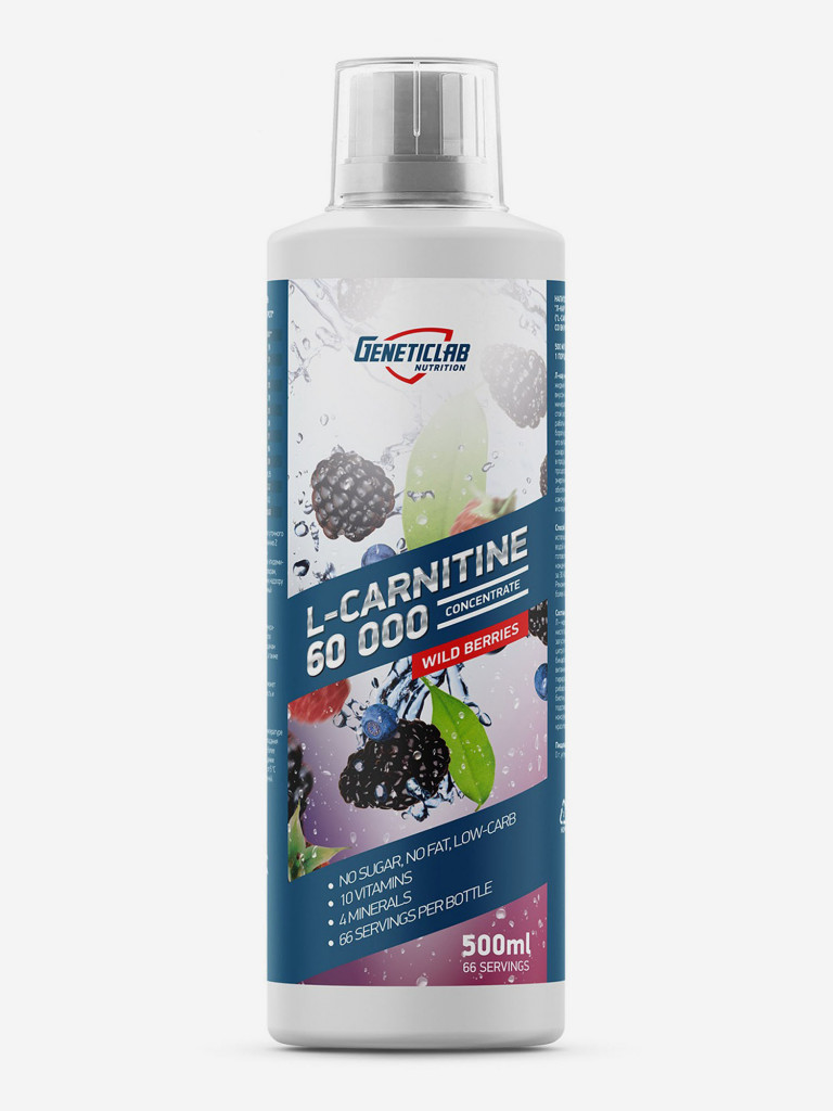 Жиросжигатель L-CARNITINE concentrate 500 ml Лесные Ягоды Geneticlab Nutrition