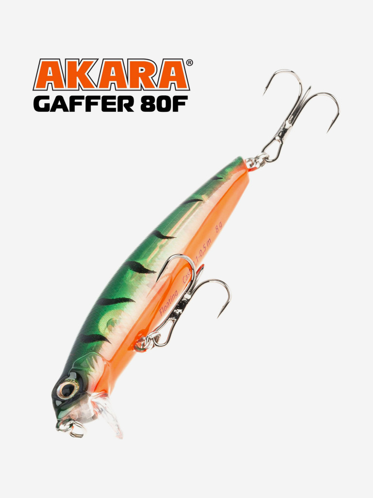 Воблер Akara Gaffer 80F 8 гр. минноу, плавающий, твичинговый, на щуку A46
