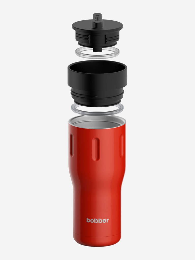 Термокружка вакуумная BOBBER Tumbler 500 мл, крышка 360, тепло до 8 часов, красный