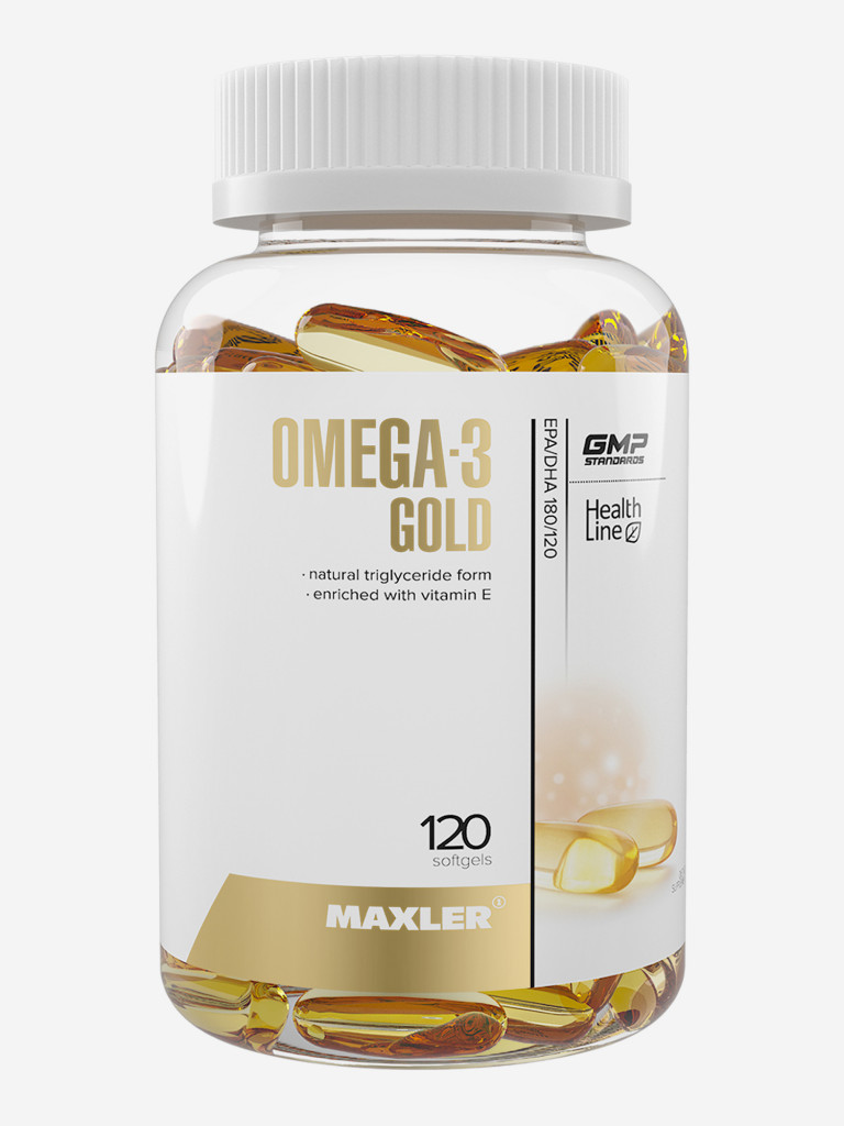 Жирные кислоты Омега-3 Голд Maxler Omega-3 Gold, 120 капсул (Германия)