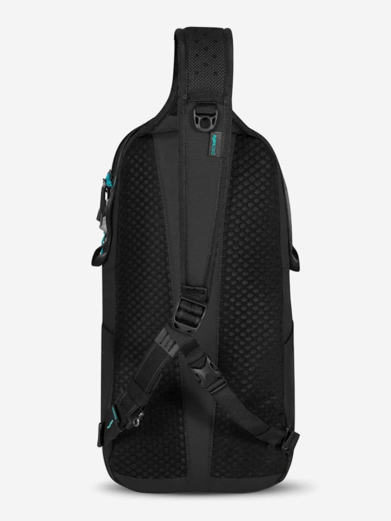 Сумка слинг антивор Pacsafe ECO 12L sling backpack, черный ECONYL, 12 л.