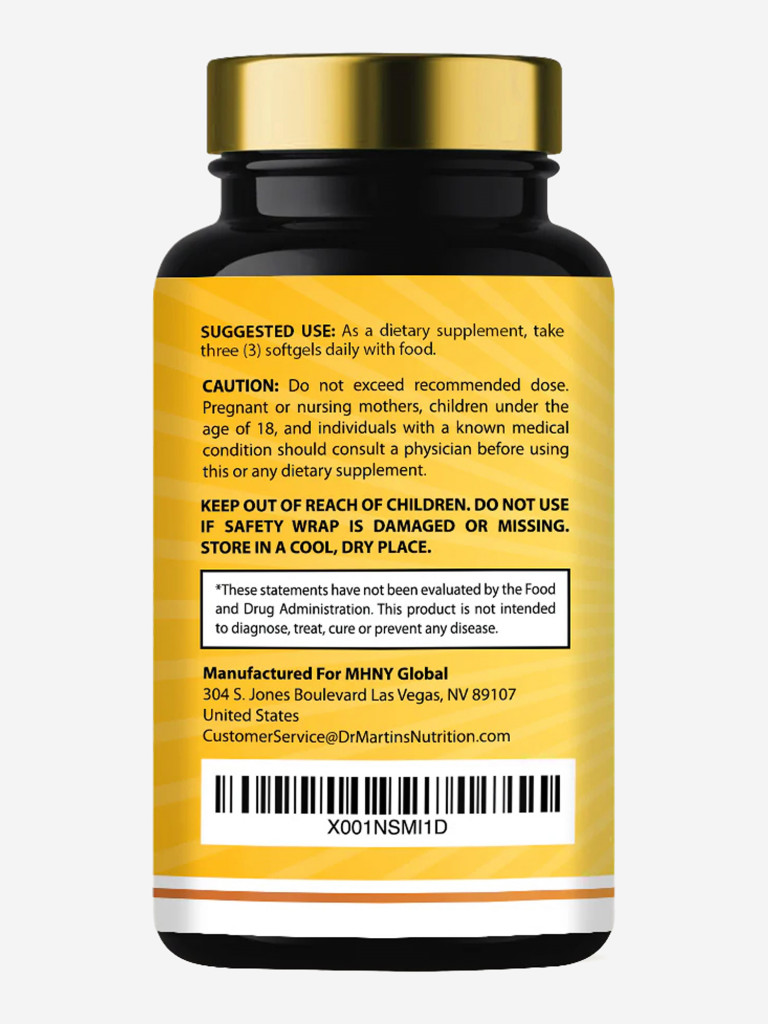 Омега-3, DR.MARTIN'S, 1200 mg EPA | 900 mg DHA, 180 капсул