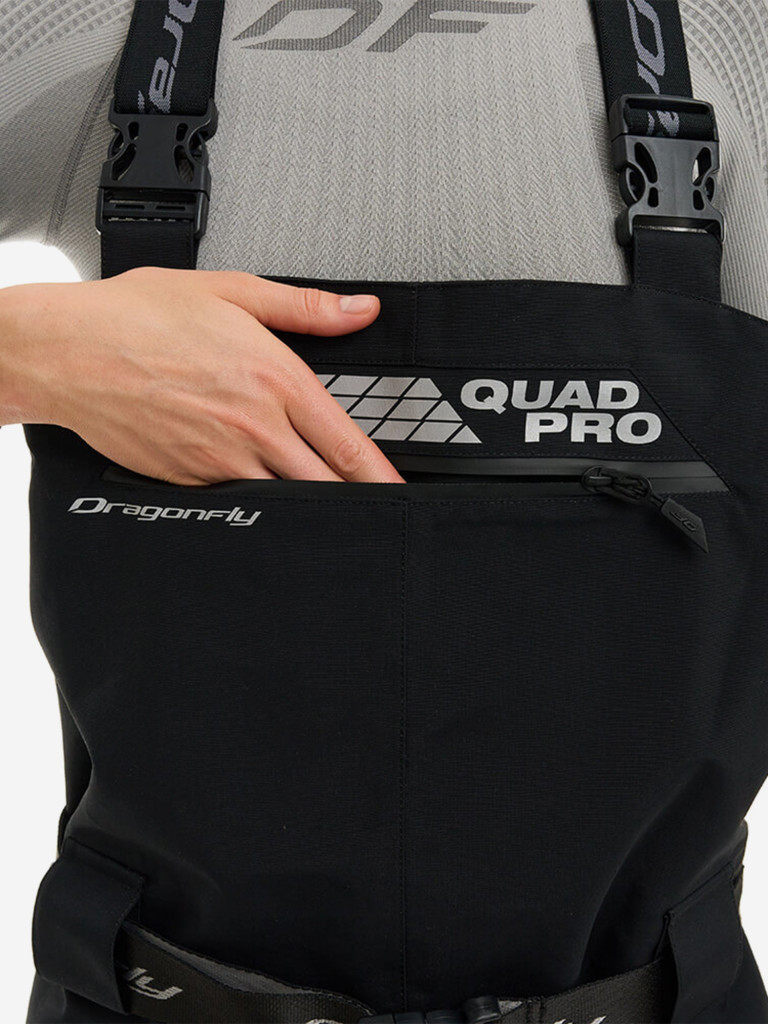 Вейдерсы жеснкие мембранные Dragonfly QUAD PRO черные