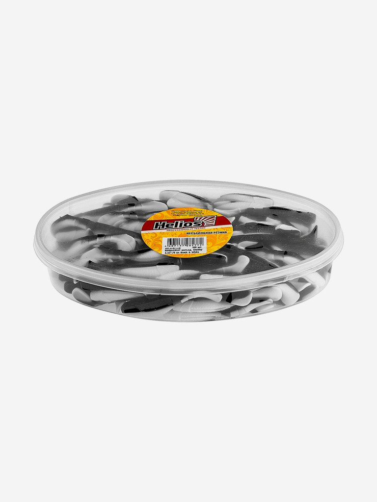 Мягкая приманка Helios Chubby, 3,55'' / 9 см, Black & White, 100 шт (HS-4-023-N)