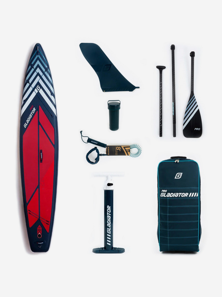 SUP надувной Gladiator PRO 12.6LT двухслойный, полная комплектация