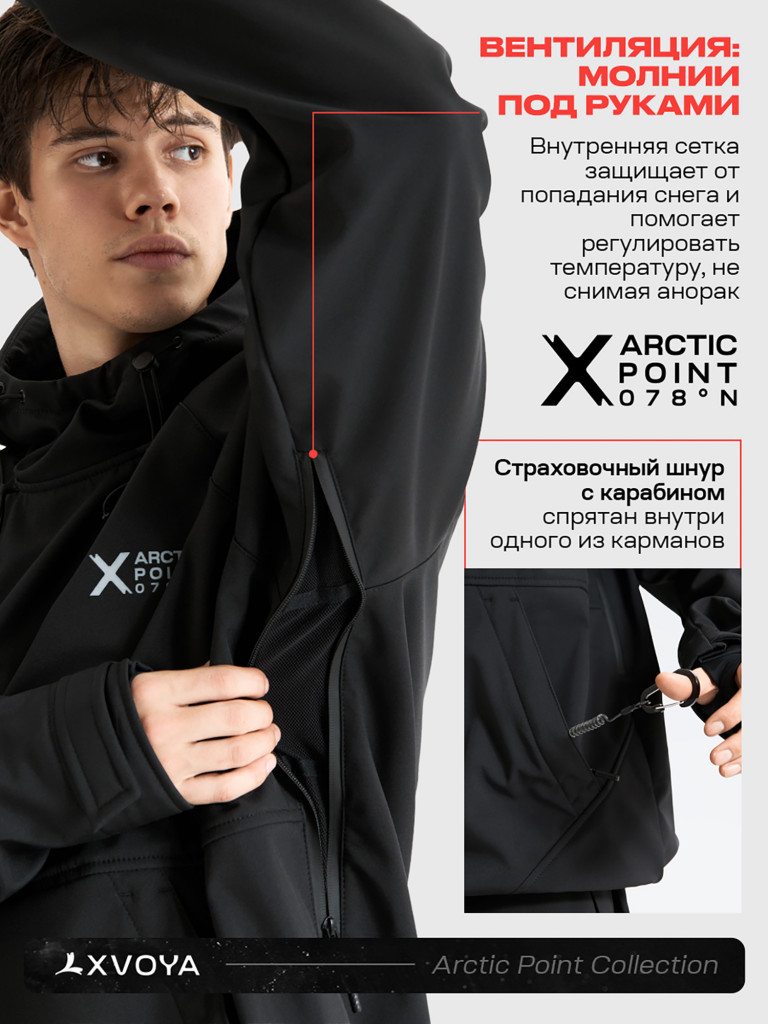 Анорак сноубордический XVOYA Arctic Point черный