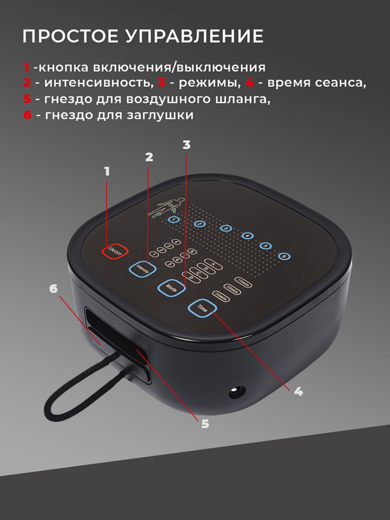Лимфодренажный массажер для всего тела HEALO, рук, ног и талии, электрический, компрессионный аппарат для прессотерапии и лимфодренажа от отеков для тела