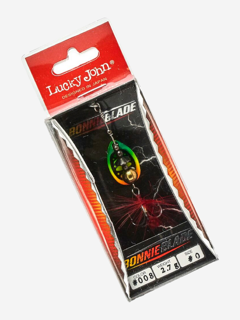 Блесна вращающаяся Lucky John BONNIE BLADE 0, вертушка LJBB00-008 в блистере, вес 2,7 г