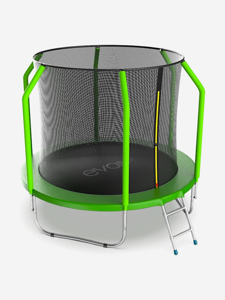 Батут каркасный EVO JUMP Cosmo 8ft зеленый, защитная сеть, диаметр 244 см
