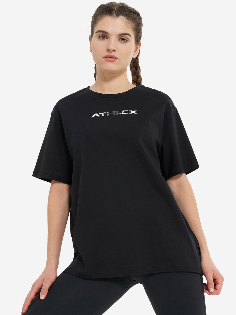 фото Футболка женская оверсайз athlex, черный
