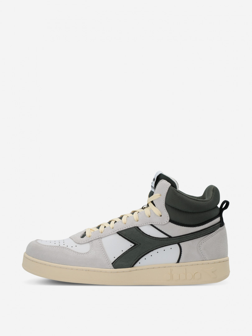 фото Кеды мужские diadora magic basket demi cut suede leather, белый