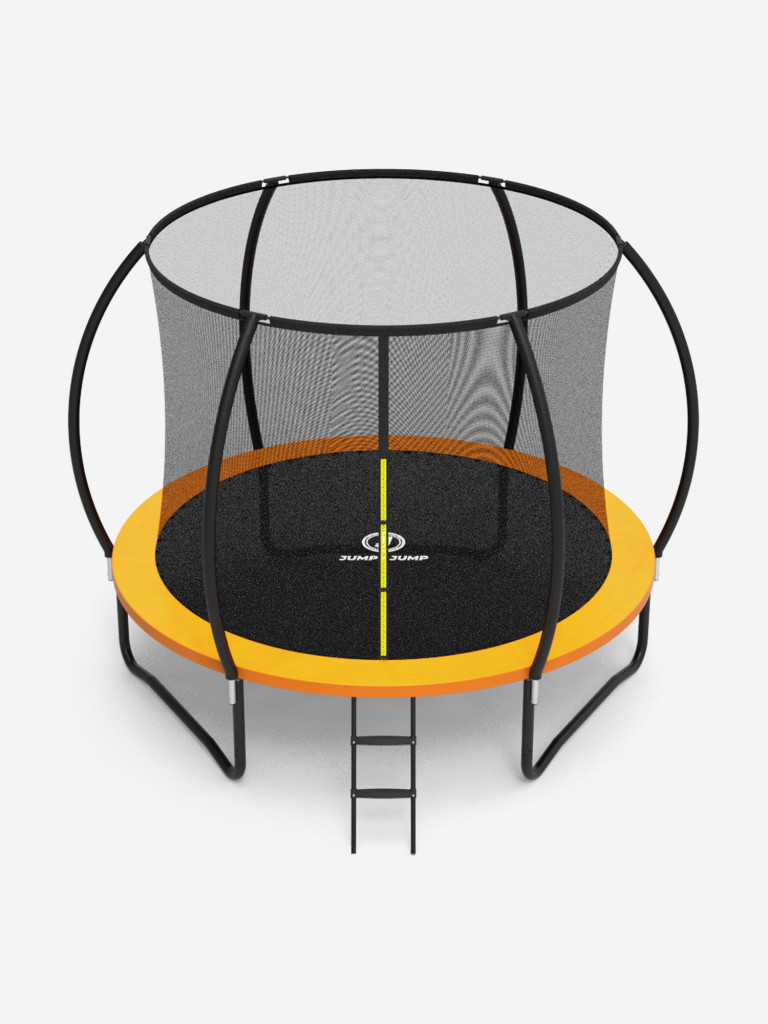 Батут детский каркасный JUMPY JUMP с защитной сеткой диаметр 306 см оранжевый