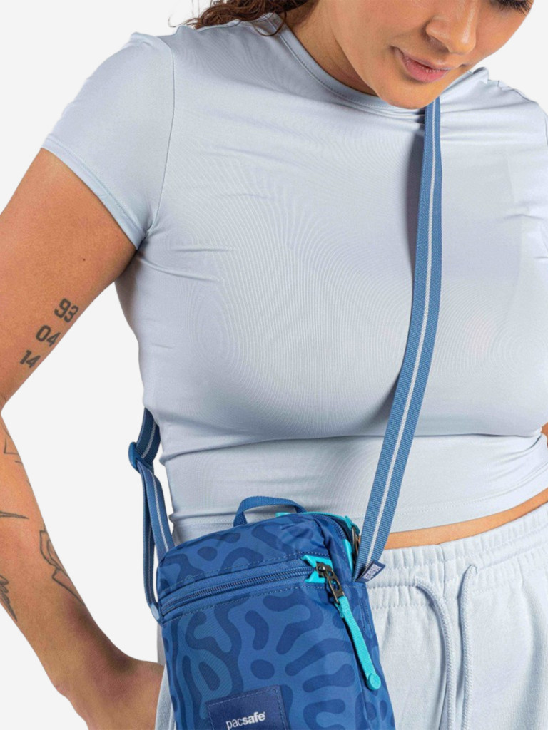 Сумка антивор Pacsafe GO Micro Crossbody, Cerulean Blue, 1,5 л.