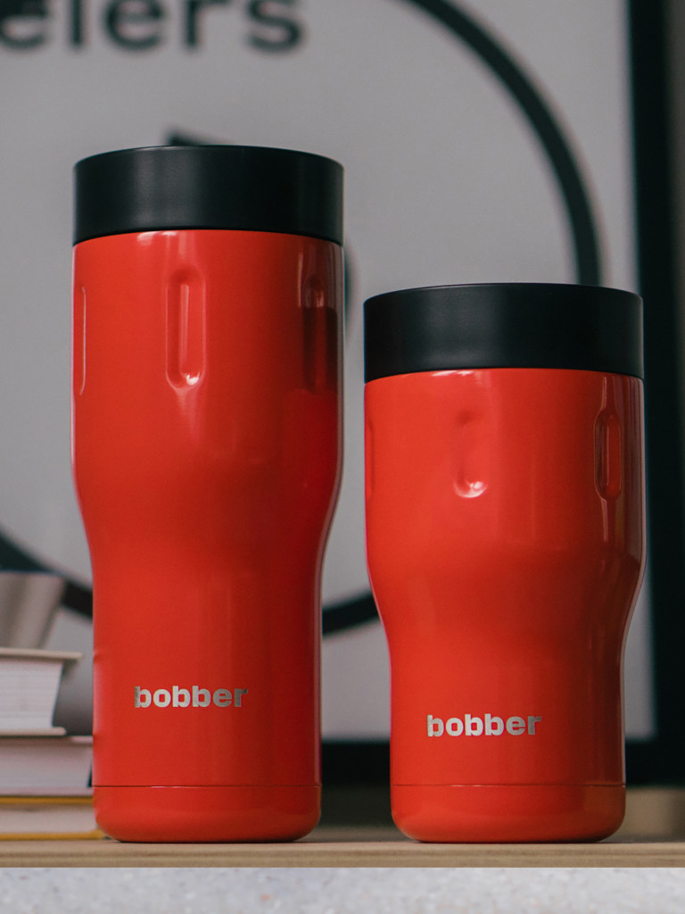 Термокружка вакуумная BOBBER Tumbler 350 мл, крышка 360, тепло до 6 часов, красный