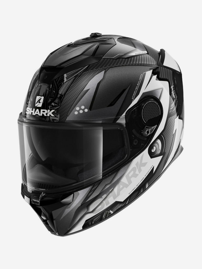 Мотошлем интеграл SHARK SPARTAN GT CARBON URIKAN Black/White