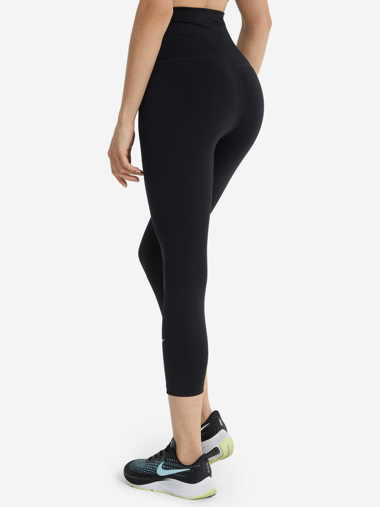 Nike One Dri Fit High Rise Crop Леггинсы Черный XS Женщина