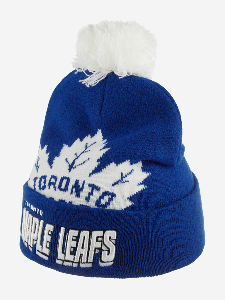 Шапка с помпоном MITCHELL NESS KTPCDX22016-TMLBLUE Toronto Maple Leafs NHL (синий)