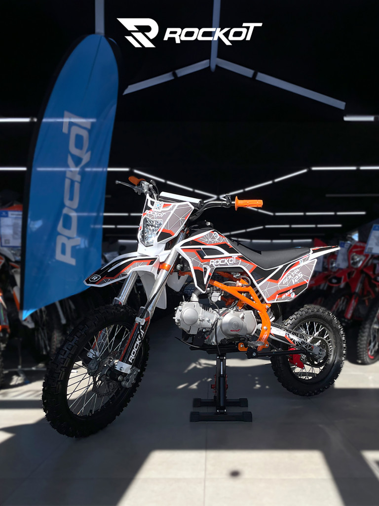 Питбайк ROCKOT RENTAL 125 Axis 2.0 (полуавтомат, без сцепления, эл. стартер, 17/14)