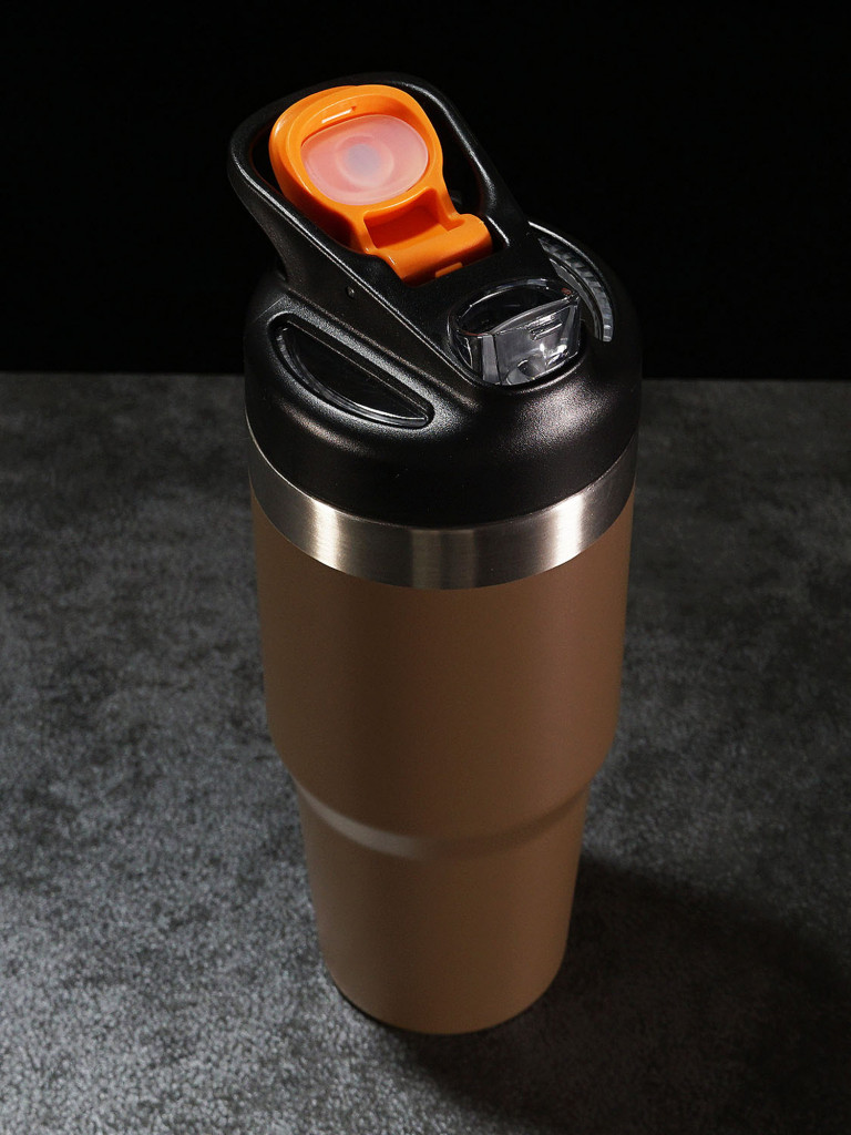 Термокружка LP Thermoproducts Travel tumbler route 1 л, коричневая