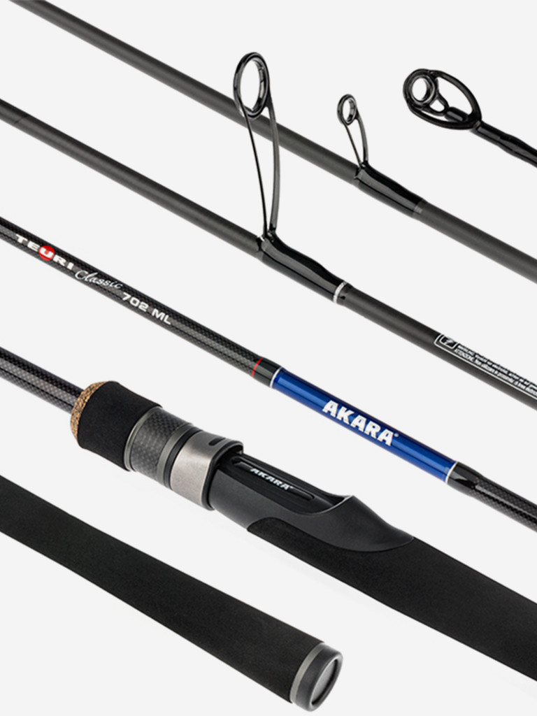 Спиннинг штекерный углеволоконный 2 колена Akara Teuri Classic ML762 TX-30 (5,5-17,5) 2,3 м