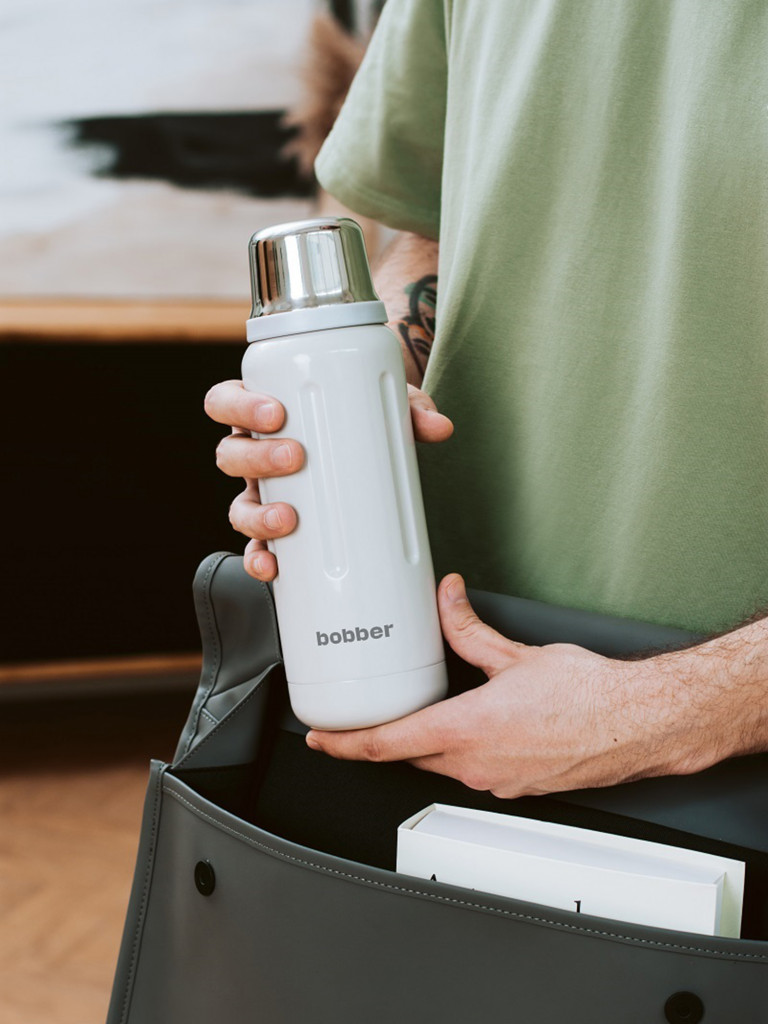 Термос вакуумный для напитков BOBBER Flask 770 мл, тепло до 36 часов, белый