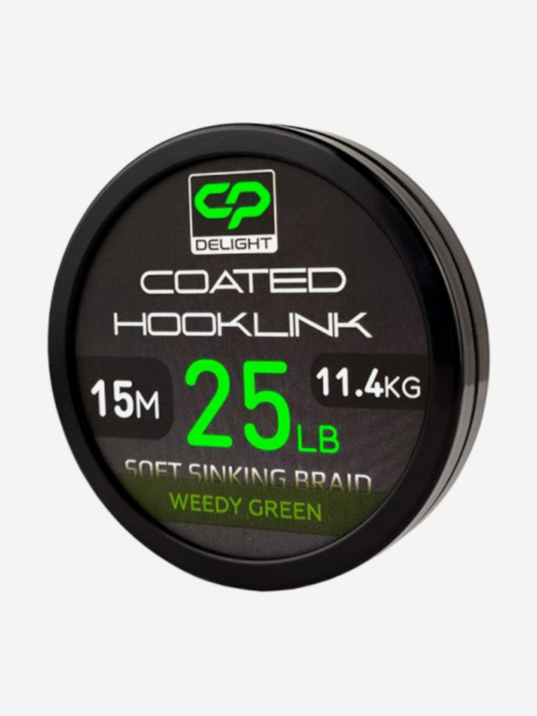 Поводковый материал CARP PRO в оболочке Deligth Sinking Hooklink зеленый 25lb 15м
