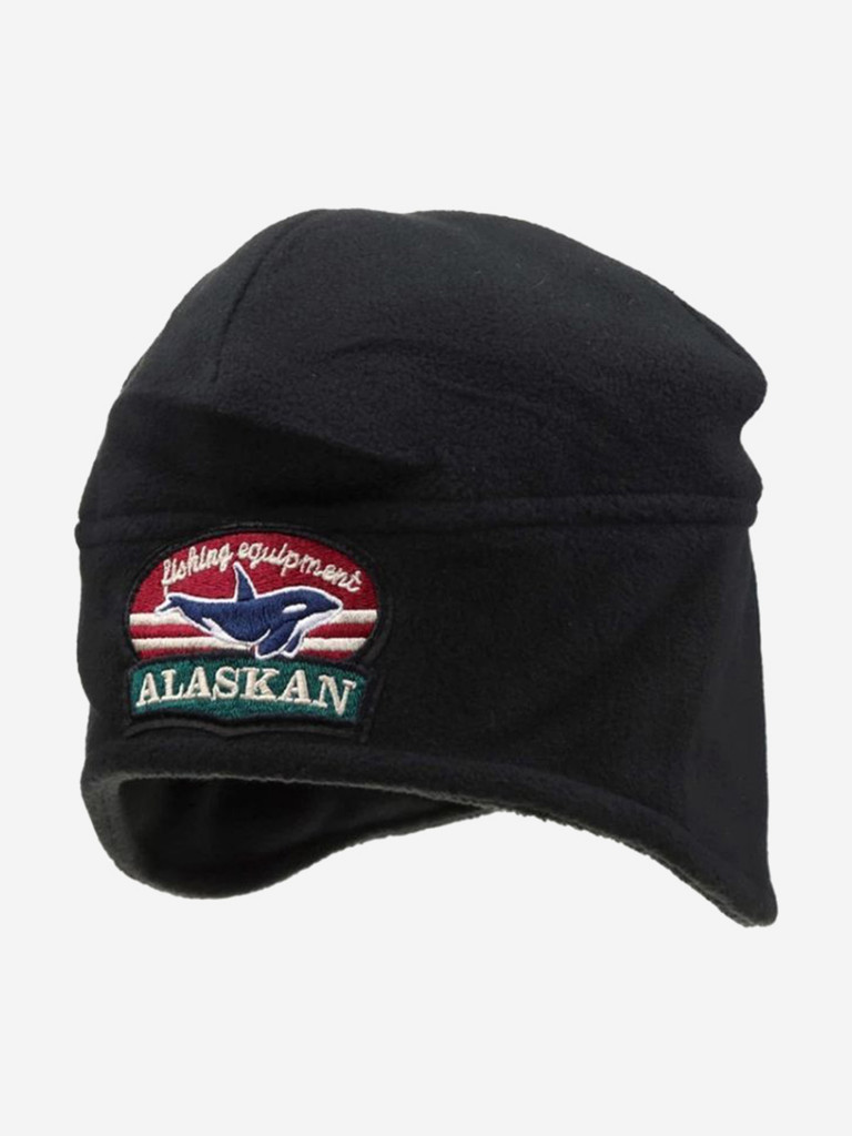 Шапка Alaskan флисовая с мехом черная (AFHFB)