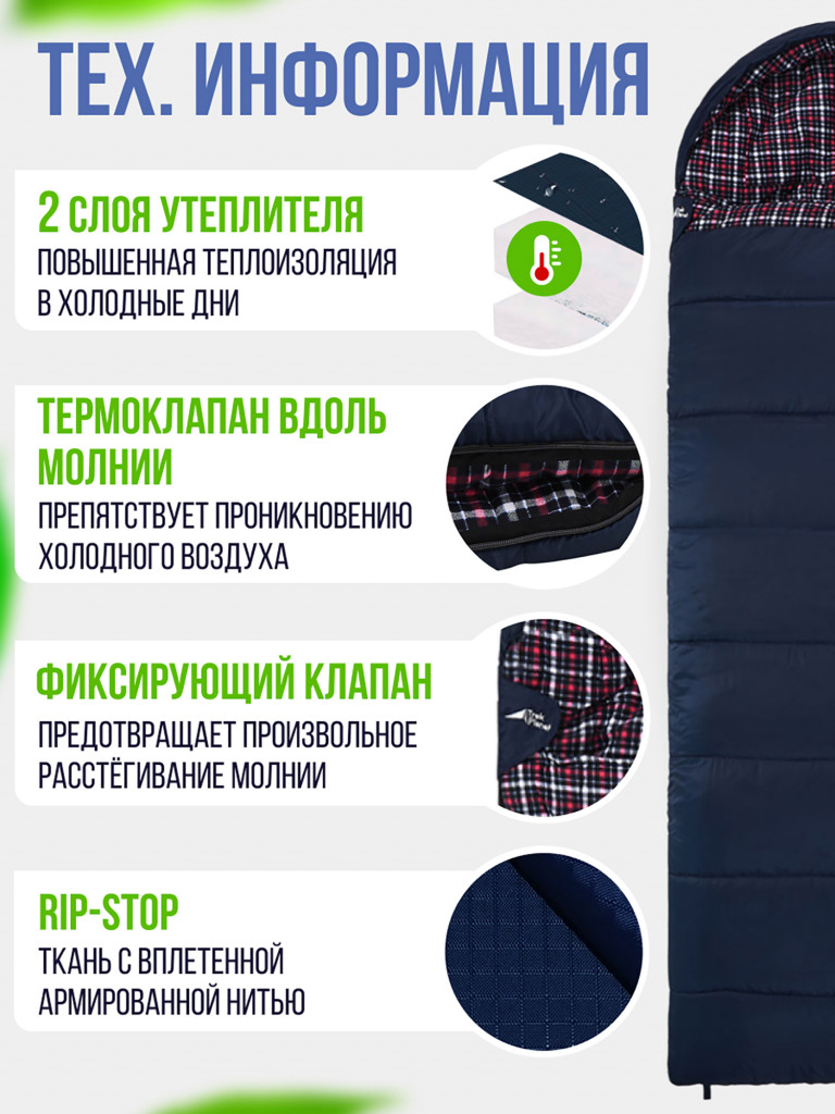 Спальник-одеяло Trek Planet Belfast XL Comfort, левый