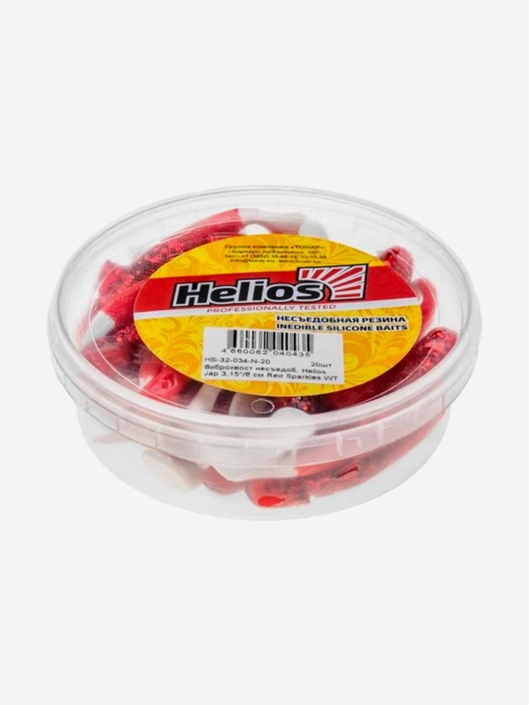 Мягкая приманка Helios Jap, 3,15'' / 8 см, Red Sparkles WT, 20 шт (HS-32-034-N-20)